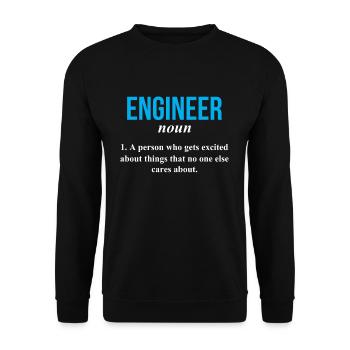 Cadeaux pour les ingénieurs ingénieurs diplômés - Sweat-shirt Unisexe - noir - Devant - Alina (178cm) & Michal (187cm)