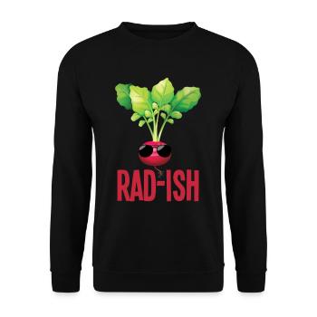 Fun radis avec lunettes de soleil Jardinage - Sweat-shirt Unisexe - noir - Devant - Alina (178cm) & Michal (187cm)