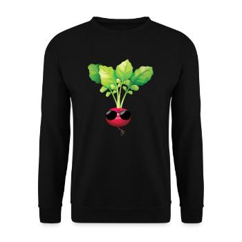 Radis lunettes de soleil Jardinage Jardinier - Sweat-shirt Unisexe - noir - Devant - Alina (178cm) & Michal (187cm)