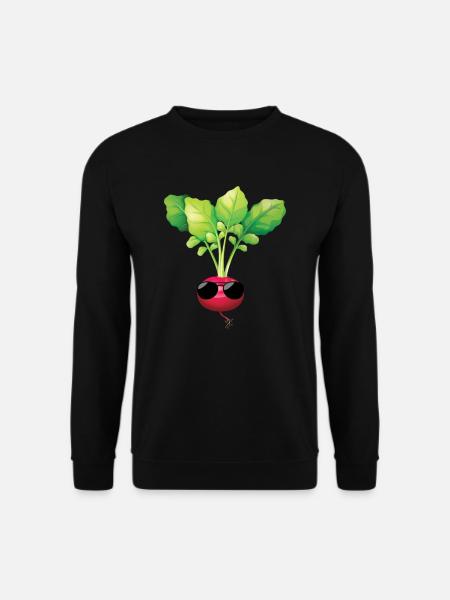 Radieschen Sonnenbrille Gartenarbeit Gärtner - Unisex Pullover - Schwarz