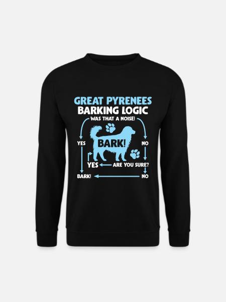 Logik des Bellenden Pyrenäenberghund - Unisex Pullover - Schwarz