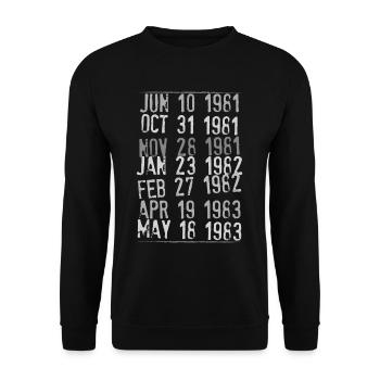Bibliotheks Stempel Geschichte Bibliothekar - Unisex Pullover - Schwarz - Vorne - Alina (178cm) & Michal (187cm)