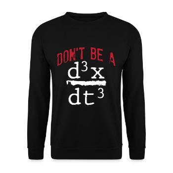 Drôle nerd math physique blague maths geek - Sweat-shirt Unisexe - noir - Devant - Alina (178cm) & Michal (187cm)