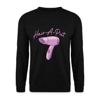 Coiffeur thérapeute coiffeur coiffeur esthéticienne - Sweat-shirt Unisexe - noir - Devant - Alina (178cm) & Michal (187cm)