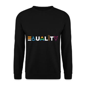 Equality human rights equal rights - Unisex Sweatshirt - black - Front - Alina (178cm) & Michal (187cm)