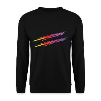Gleichstellung Regenbogen LGBT Lesben Gay Pride - Unisex Pullover - Schwarz - Vorne - Alina (178cm) & Michal (187cm)
