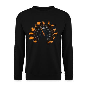 Speed limit for runner speedometer - Unisex Sweatshirt - black - Front - Alina (178cm) & Michal (187cm)