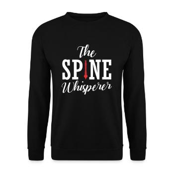 Spine Whisperer Chiropractor Orthopedist - Unisex Sweatshirt - black - Front - Alina (178cm) & Michal (187cm)