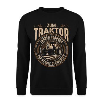Tracteur drôle disant ferme de fermier de village - Sweat-shirt Unisexe - noir - Devant - Alina (178cm) & Michal (187cm)