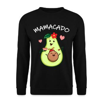 Mama Avocado Sweet mother child relationship - Unisex Sweatshirt - black - Front - Alina (178cm) & Michal (187cm)