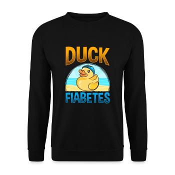 Diabetes T1D Medical Health Diabetic - Unisex Sweatshirt - black - Front - Alina (178cm) & Michal (187cm)