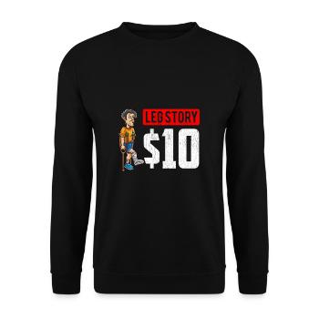 History broken leg broken bone recovery - Unisex Sweatshirt - black - Front - Alina (178cm) & Michal (187cm)