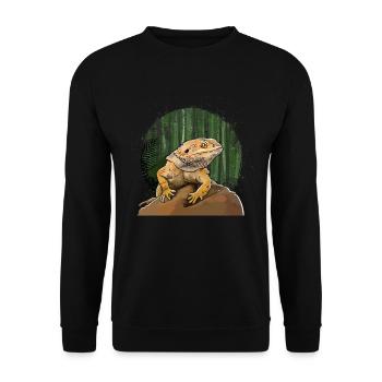 Les reptiles dragons barbus drôles aiment les animaux - Sweat-shirt Unisexe - noir - Devant - Alina (178cm) & Michal (187cm)