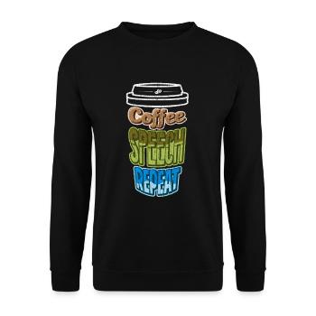 Speech therapy coffee speech therapy pathology - Unisex Sweatshirt - black - Front - Alina (178cm) & Michal (187cm)
