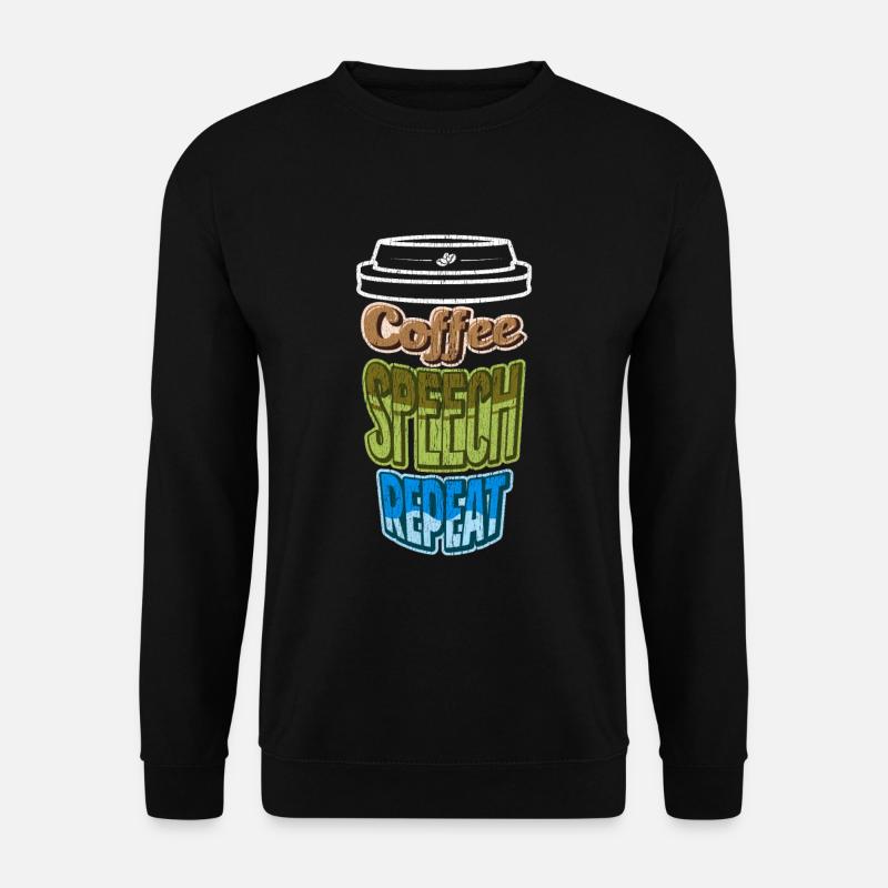 Logopädie Kaffee Sprachtherapie Pathologie - Unisex Pullover - Schwarz