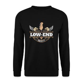 Bassiste Low End Society Bass Guitariste - Sweat-shirt Unisexe - noir - Devant - Alina (178cm) & Michal (187cm)
