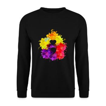 Colorful semicolon mental health awareness - Unisex Sweatshirt - black - Front - Alina (178cm) & Michal (187cm)