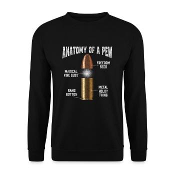 Munitions Pew Anatomy Pistolet à cartouche drôle - Sweat-shirt Unisexe - noir - Devant - Alina (178cm) & Michal (187cm)