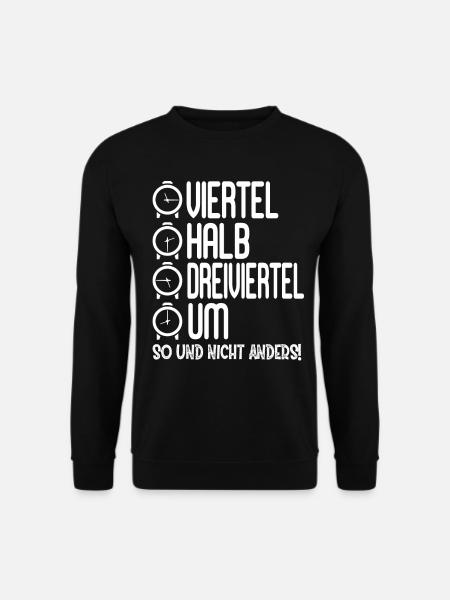 Ossi Ostdeutsche Uhrzeit Ossi Viertel Halb Um Uhr - Unisex Pullover - Schwarz