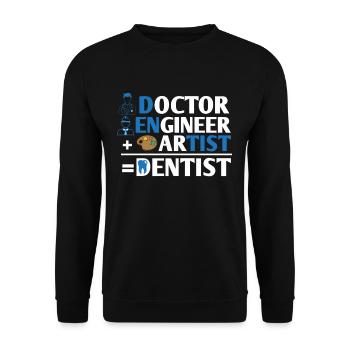 Dentisterie dentiste médecin ingénieur artiste - Sweat-shirt Unisexe - noir - Devant - Alina (178cm) & Michal (187cm)