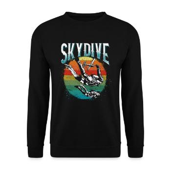 Parachutistes avion - Sweat-shirt Unisexe - noir - Devant - Alina (178cm) & Michal (187cm)
