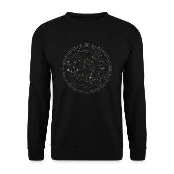 Astronomy Sky Map Stars Horoscope Constellation - Unisex Pullover - Schwarz - Vorne - Alina (178cm) & Michal (187cm)