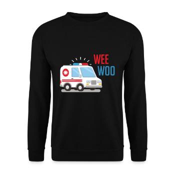 Ambulance ambulance Hôpital de voiture - Sweat-shirt Unisexe - noir - Devant - Alina (178cm) & Michal (187cm)