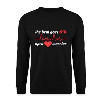 Bypass Genesung nach Operation am Herzen - Unisex Pullover - Schwarz - Vorne - Alina (178cm) & Michal (187cm)