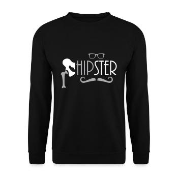 Drôle hipster chirurgicale de la hanche patient - Sweat-shirt Unisexe - noir - Devant - Alina (178cm) & Michal (187cm)