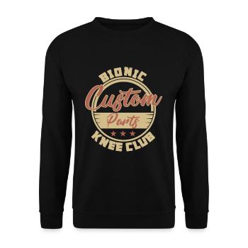 Funny bionic knee replacement surgery recovery - Unisex Sweatshirt - black - Front - Alina (178cm) & Michal (187cm)