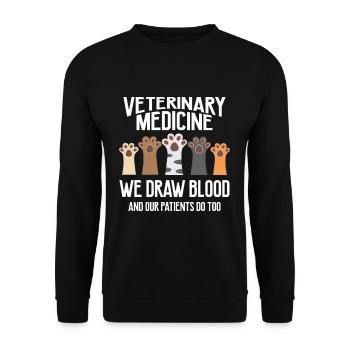Veterinary medicine Veterinary technology Animal rescue - Unisex Sweatshirt - black - Front - Alina (178cm) & Michal (187cm)