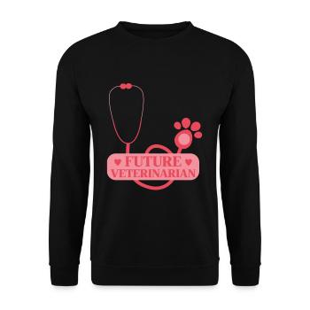 Future veterinarian veterinarian student child - Unisex Sweatshirt - black - Front - Alina (178cm) & Michal (187cm)