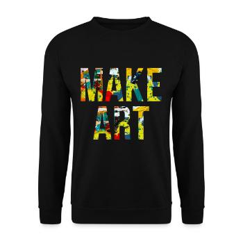 Colorful Art Painting Artist Art Creative - Unisex Sweatshirt - black - Front - Alina (178cm) & Michal (187cm)