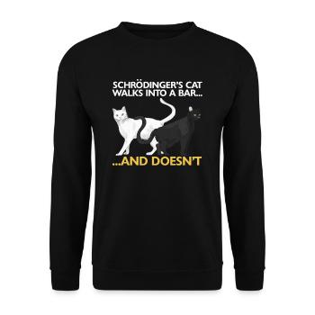 Le chat de Schrödinger drôle de science physique - Sweat-shirt Unisexe - noir - Devant - Alina (178cm) & Michal (187cm)