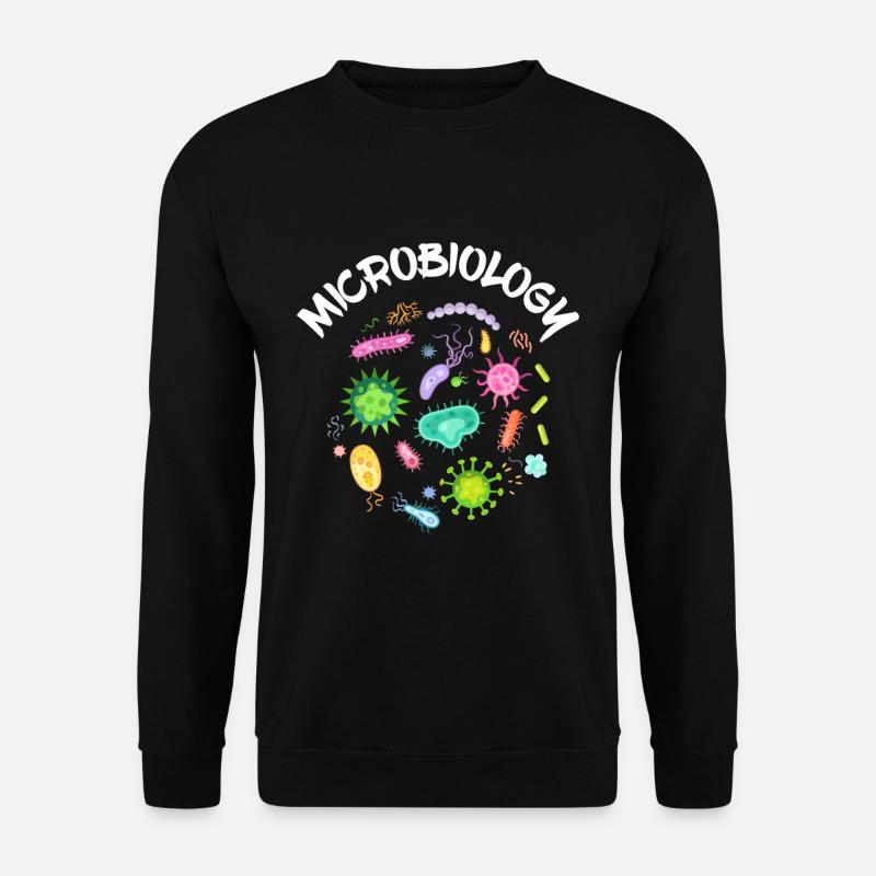 Mikrobiologie Wissenschaftler Bakterien Mikroskop - Unisex Pullover - Schwarz