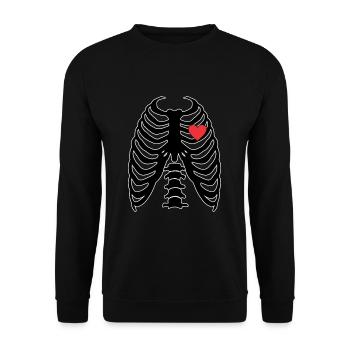 Lustige Radiologie Röntgen Skelett Halloween - Unisex Pullover - Schwarz - Vorne - Alina (178cm) & Michal (187cm)