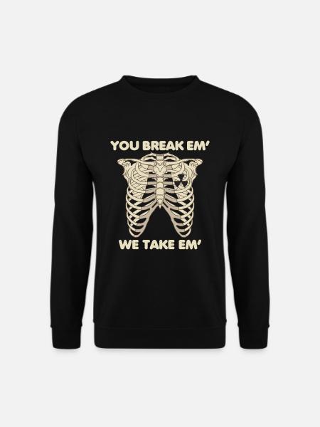 Funny radiology x-ray skeleton radiologist - Unisex Sweatshirt - black