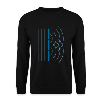 Physics interference formation wave radiation - Unisex Sweatshirt - black - Front - Alina (178cm) & Michal (187cm)