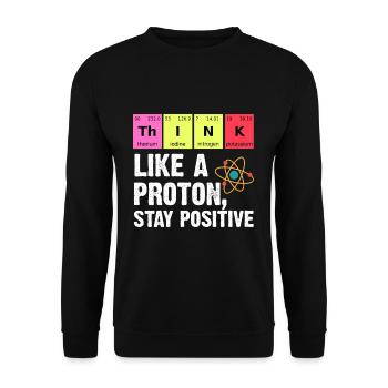 Chemie Physiker Lehrer Student Protonen - Unisex Pullover - Schwarz - Vorne - Alina (178cm) & Michal (187cm)