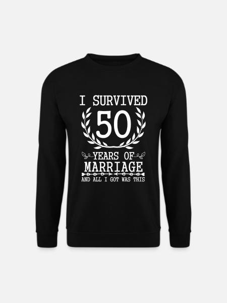 50 ans mari femme 50e anniversaire de mariage - Sweat-shirt Unisexe - noir