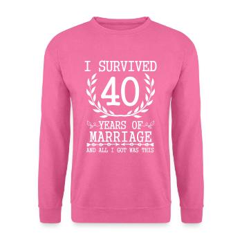 40 ans mari femme 40e anniversaire de mariage - Sweat-shirt Unisexe - rose - Devant
