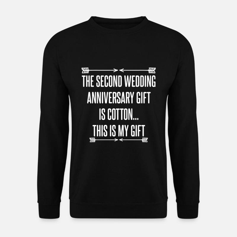 2. Hochzeitstag 2 Jahres Ehepaar - Unisex Pullover - Schwarz