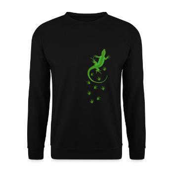 Amant de gecko propriétaire de reptile lézard drôle - Sweat-shirt Unisexe - noir - Devant - Alina (178cm) & Michal (187cm)