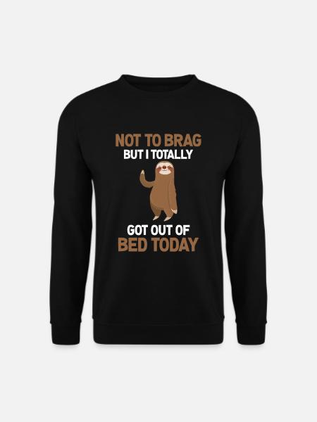Lustiger Faultier Humor Faule Menschen - Unisex Pullover - Schwarz