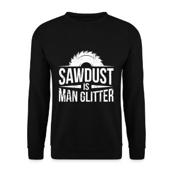Woodworking sawdust Funny carpenter - Unisex Sweatshirt - black - Front - Alina (178cm) & Michal (187cm)
