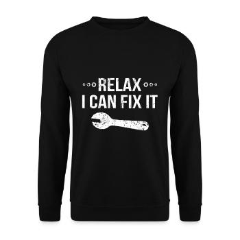 Funny carpenter tools handyman - Unisex Sweatshirt - black - Front - Alina (178cm) & Michal (187cm)