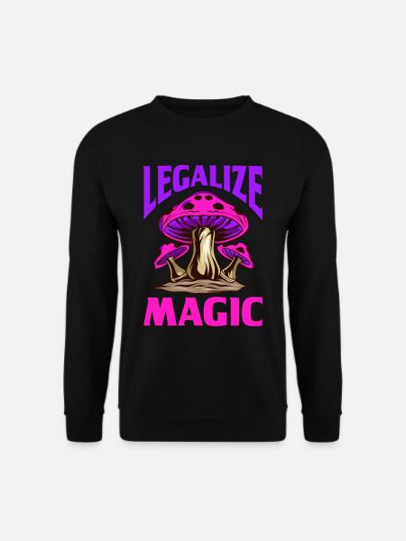 Magic Shrooms Festival Psychedelisch Funghi - Unisex Pullover - Schwarz