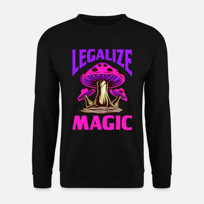 Magic Shrooms Festival Psychedelisch Funghi - Unisex Pullover - Schwarz
