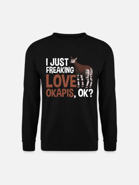 Okapi lover Kinde Zoo Forest Giraffes Fan - Unisex Sweatshirt - black