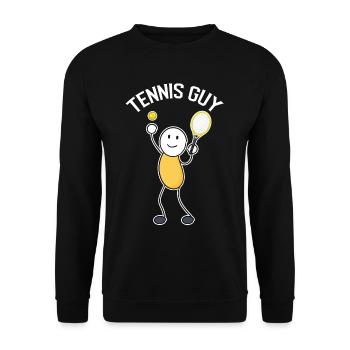 Balle de tennis drôle de joueur de tennis garçon - Sweat-shirt Unisexe - noir - Devant - Alina (178cm) & Michal (187cm)